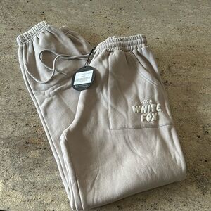 White fox sweatpants